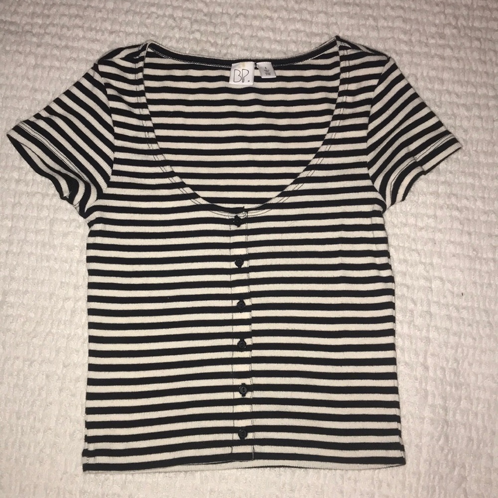 Nordstrom Brass Plum Striped Top